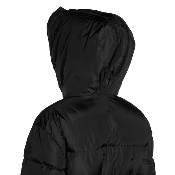 BNWT MONCLER $3,100 Women's Black Bruneaux Long Down Jacket Size 0 XS - Picture 4 of 16